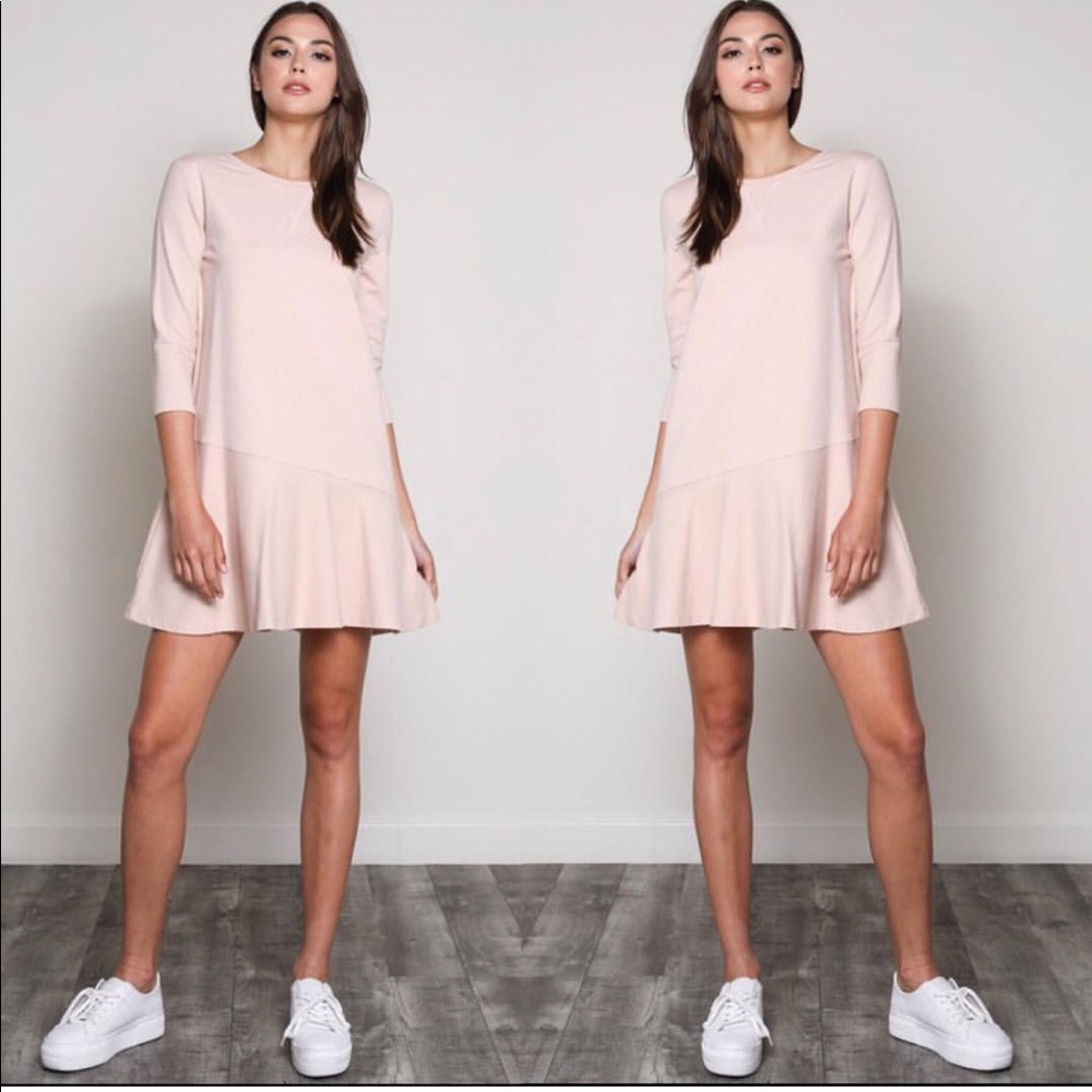 Baby Pink Flounce Dress